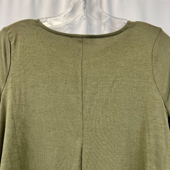 Zenana Womens Green Long Sleeve Round Neck Pullover T-Shirt Dress Size Small - Picture 4 of 9